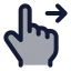 Swiperight icon with duotone standard style