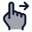 Swiperight icon with duotone standard style