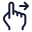 Swiperight icon with stroke standard style