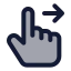Swiperight icon with duotone standard style