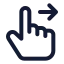 Swiperight icon with stroke standard style