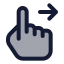 Swiperight icon with duotone standard style