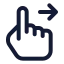 Swiperight icon with stroke standard style