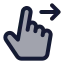 Swiperight icon with duotone standard style