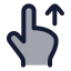 Swipeup icon with duotone rounded style