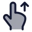 Swipeup icon with duotone standard style