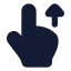 Swipeup icon with solid rounded style