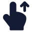 Swipeup icon with solid standard style