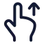 Swipeup icon with stroke rounded style