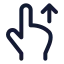 Swipeup icon with stroke standard style
