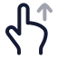 Swipeup icon with twotone rounded style