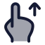 Swipeup icon with duotone rounded style