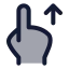Swipeup icon with duotone standard style
