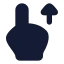 Swipeup icon with solid rounded style