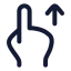 Swipeup icon with stroke rounded style