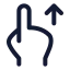Swipeup icon with stroke standard style