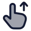 Swipeup icon with duotone rounded style