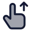 Swipeup icon with duotone standard style
