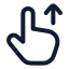 Swipeup icon with stroke rounded style