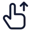 Swipeup icon with stroke standard style