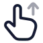 Swipeup icon with twotone rounded style