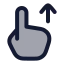 Swipeup icon with duotone rounded style