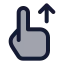 Swipeup icon with duotone standard style