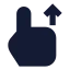 Swipeup icon with solid sharp style