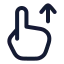 Swipeup icon with stroke rounded style