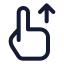 Swipeup icon with stroke standard style