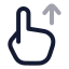 Swipeup icon with twotone rounded style