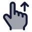 Swipeup icon with duotone standard style