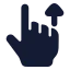 Swipeup icon with solid rounded style