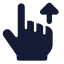 Swipeup icon with solid standard style