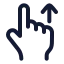 Swipeup icon with stroke rounded style