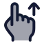 Swipeup icon with duotone rounded style