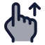 Swipeup icon with duotone standard style