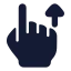 Swipeup icon with solid rounded style