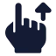 Swipeup icon with solid standard style