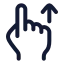 Swipeup icon with stroke rounded style
