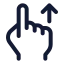 Swipeup icon with stroke standard style