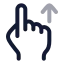 Swipeup icon with twotone rounded style