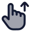 Swipeup icon with duotone rounded style