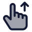 Swipeup icon with duotone standard style