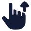 Swipeup icon with solid rounded style