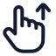 Swipeup icon with stroke rounded style