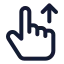 Swipeup icon with stroke standard style