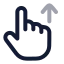 Swipeup icon with twotone rounded style