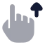 Swipeup icon with bulk rounded style