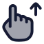 Swipeup icon with duotone rounded style